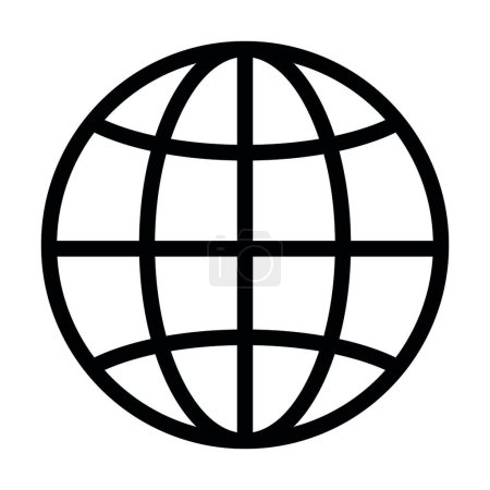 Téléchargez les illustrations : Conception d'icône de ligne d'illustration vectorielle d'expédition de WorldWide - en licence libre de droit
