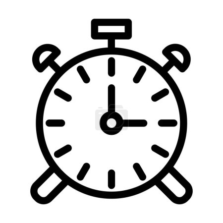 Illustration for Alarm Clock Vector Illustration Line Icon Design - Royalty Free Image