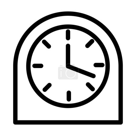 Illustration for Table Watch Vector Illustration Line Icon Design - Royalty Free Image