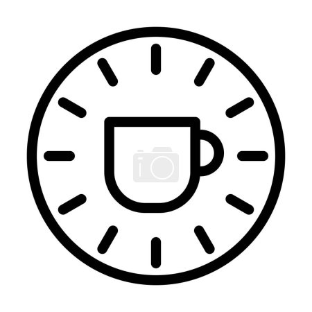Illustration for Coffee Time Vector Illustration Line Icon Design - Royalty Free Image