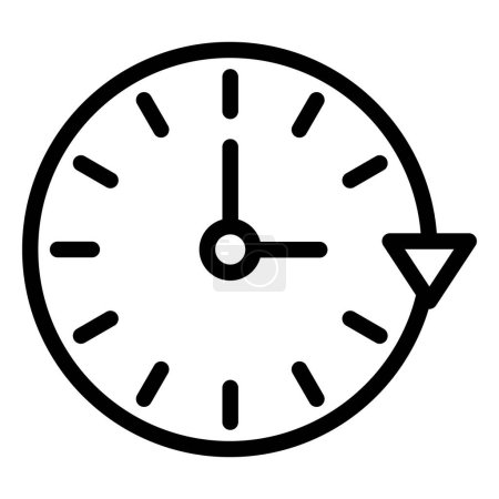 Illustration for Clockwise Vector Illustration Line Icon Design - Royalty Free Image