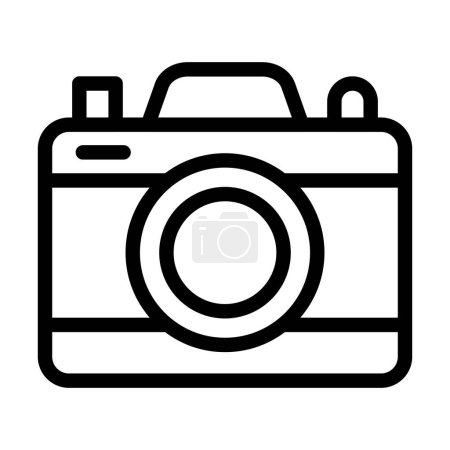 Illustration for Camera Vector Illustration Line Icon Design - Royalty Free Image