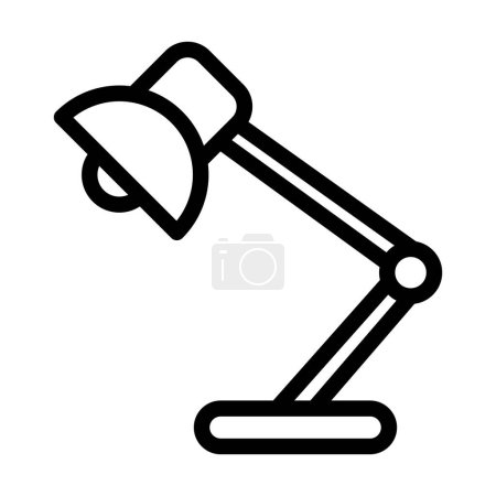 Illustration for Desk Lamp Vector Illustration Line Icon Design - Royalty Free Image