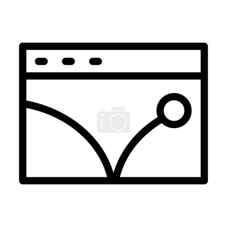 Illustration for Bounce Rate Vector Illustration Line Icon Design - Royalty Free Image