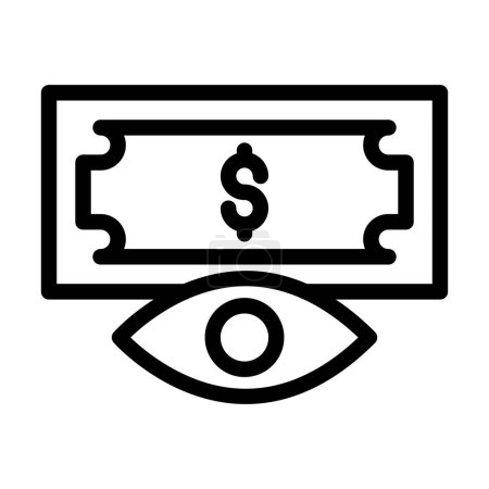Illustration for Cost Per Mille Vector Illustration Line Icon Design - Royalty Free Image