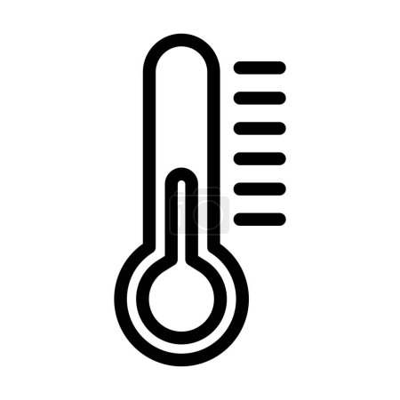 Illustration for Temperature Vector Illustration Line Icon Design - Royalty Free Image