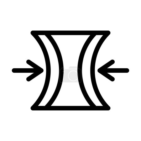 Elasticity Vector Illustration Line Icon Design