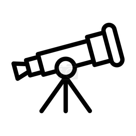 Illustration for Telescope Vector Illustration Line Icon Design - Royalty Free Image