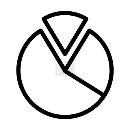 Ilustración de Pie Chart Vector Illustration Line Icon Design - Imagen libre de derechos