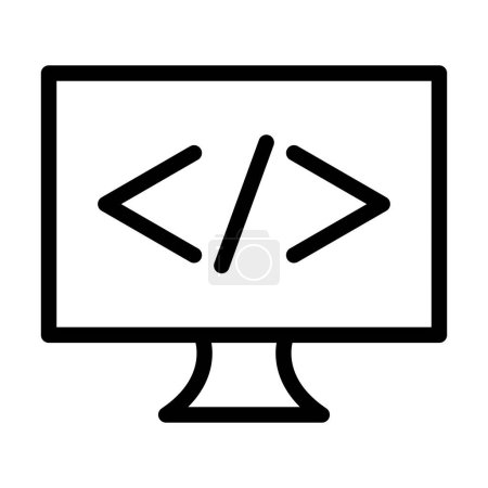 Illustration for Programming Vector Illustration Line Icon Design - Royalty Free Image