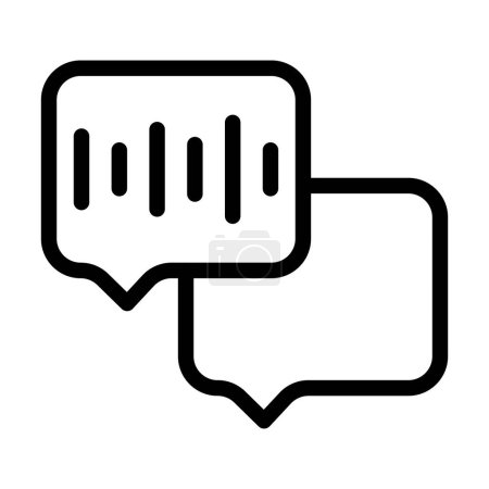 Illustration for Audio Message Vector Illustration Line Icon Design - Royalty Free Image