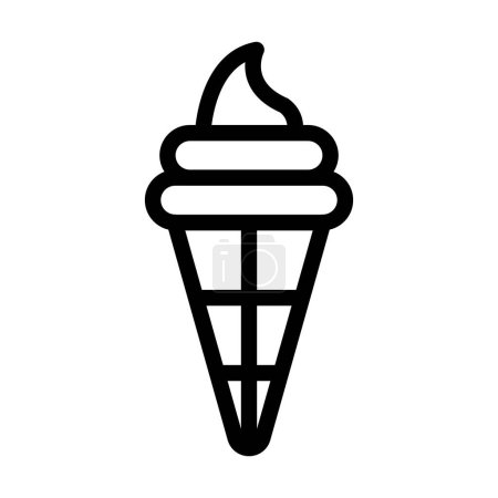 Téléchargez les illustrations : Ice Cream Vector Illustration Line Icon Design - en licence libre de droit