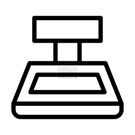 Illustration for Weight Scale Vector Illustration Line Icon Design - Royalty Free Image