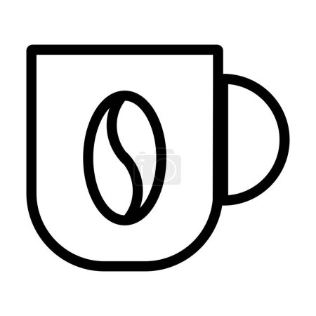 Illustration for Coffee Vector Illustration Line Icon Design - Royalty Free Image