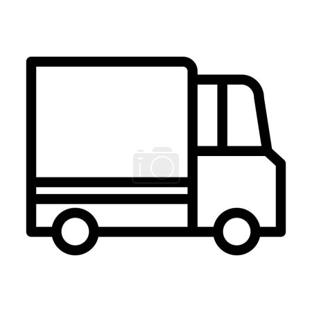 Illustration for Truck Vector Illustration Line Icon Design - Royalty Free Image