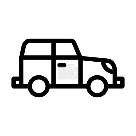 Ilustración de Safari Jeep Vector Illustration Line Icon Design - Imagen libre de derechos