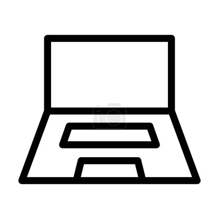 Ilustración de Laptop Vector Illustration Line Icon Design - Imagen libre de derechos
