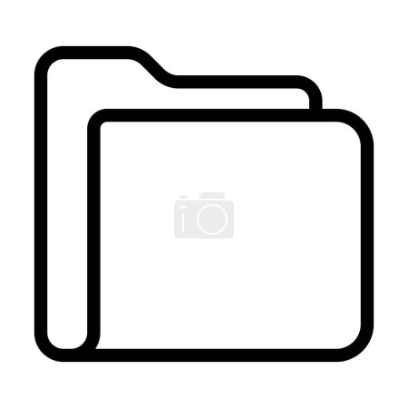 Illustration for Folder Vector Illustration Line Icon Design - Royalty Free Image