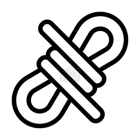 Illustration for Rope Vector Illustration Line Icon Design - Royalty Free Image