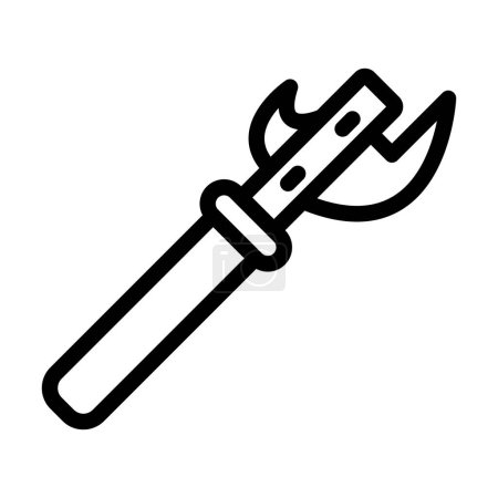 Illustration for Can Opener Vector Illustration Line Icon Design - Royalty Free Image