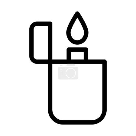 Illustration for Lighter Vector Illustration Line Icon Design - Royalty Free Image