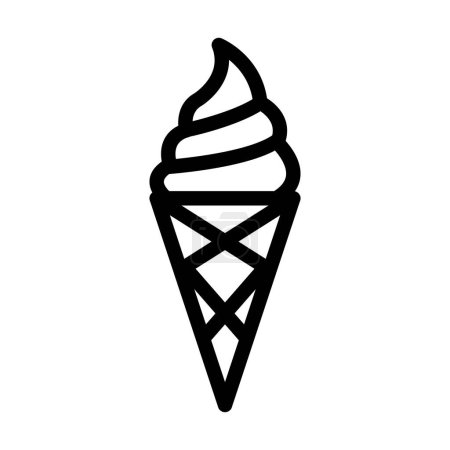 Téléchargez les illustrations : Ice Cream Vector Illustration Line Icon Design - en licence libre de droit
