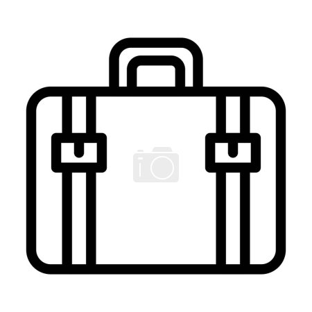 Téléchargez les illustrations : Suitcase Vector Illustration Line Icon Design - en licence libre de droit