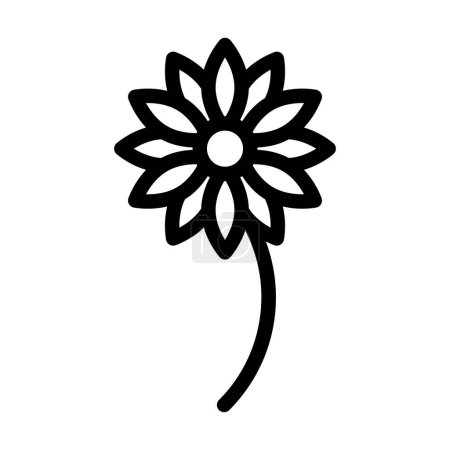 Illustration for Flower Vector Illustration Line Icon Design - Royalty Free Image