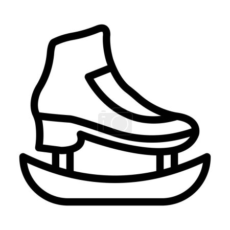Ice Skate Vector Illustration Line Icon Design