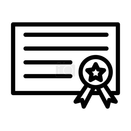 Illustration for Certificate Vector Illustration Line Icon Design - Royalty Free Image