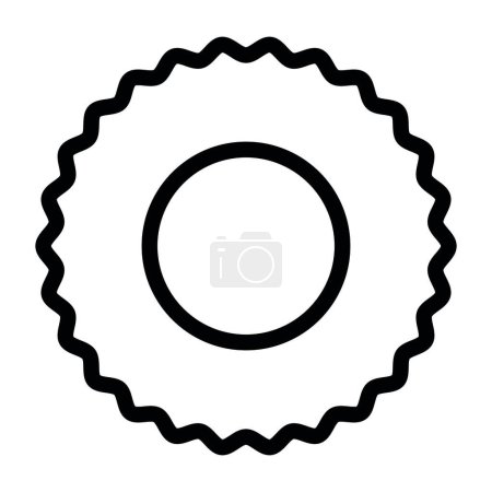 Illustration for Circular Saw Vector Illustration Line Icon Design - Royalty Free Image