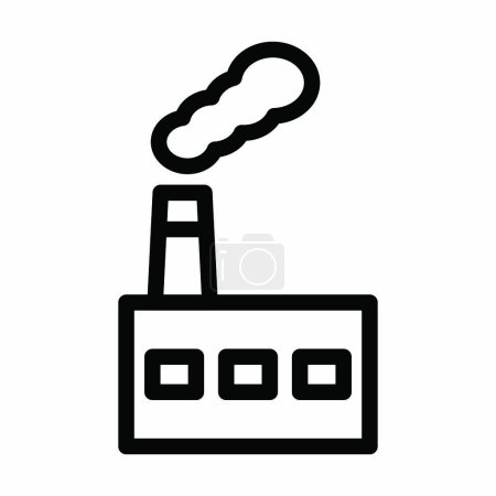 Illustration for Industrial Buildings Vector Illustration Line Icon Design - Royalty Free Image