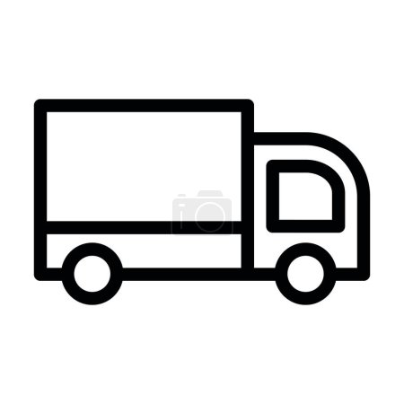 Téléchargez les illustrations : Truck Vector Illustration Line Icon Design - en licence libre de droit