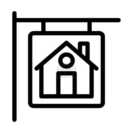 Ilustración de House for Sale Vector Illustration Line Icon Design - Imagen libre de derechos