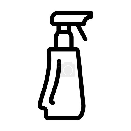Téléchargez les illustrations : Cleaning Spray Vector Illustration Line Icon Design - en licence libre de droit