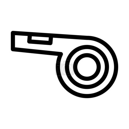 Ilustración de Icono de línea gruesa del vector del silbato para el uso personal y comercial - Imagen libre de derechos