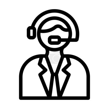 Illustration for Commentator Vector Thick Line Icon For Personal And Commercial Use - Royalty Free Image