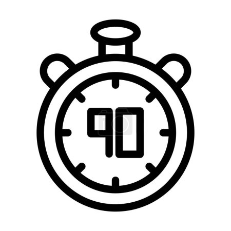 Illustration for Football Time Vector Thick Line Icon For Personal And Commercial Use - Royalty Free Image