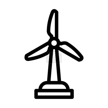 Téléchargez les illustrations : Icône de ligne épaisse de vecteur d'éolienne pour l'usage personnel et commercial - en licence libre de droit