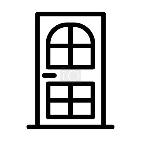 Ilustración de Icono de línea gruesa del vector de la puerta para el uso personal y comercial - Imagen libre de derechos