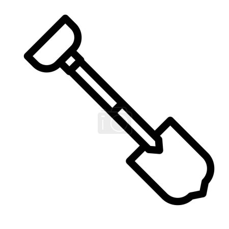 Illustration for Shovel Vector Thick Line Icon For Personal And Commercial Use - Royalty Free Image