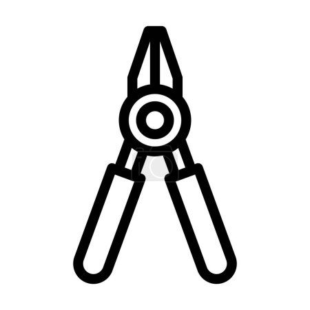 Illustration for Wire Cutters Vector Thick Line Icon For Personal And Commercial Use - Royalty Free Image