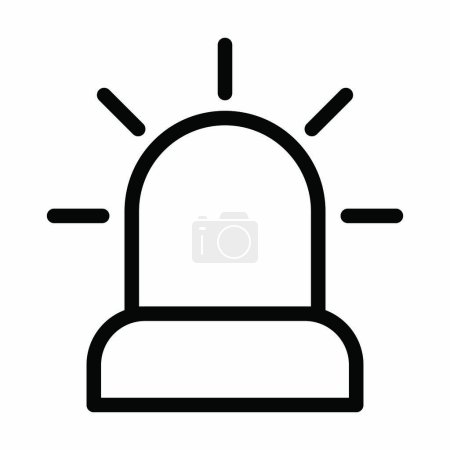 Illustration for Emergency Vector Thick Line Icon For Personal And Commercial Use - Royalty Free Image