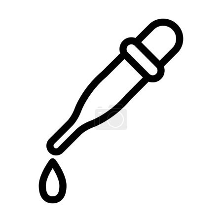Illustration for Pipette Vector Thick Line Icon For Personal And Commercial Use - Royalty Free Image