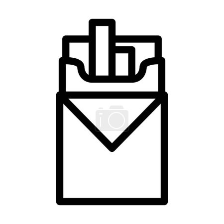 Ilustración de Icono de línea gruesa del vector del paquete del cigarrillo para el uso personal y comercial - Imagen libre de derechos