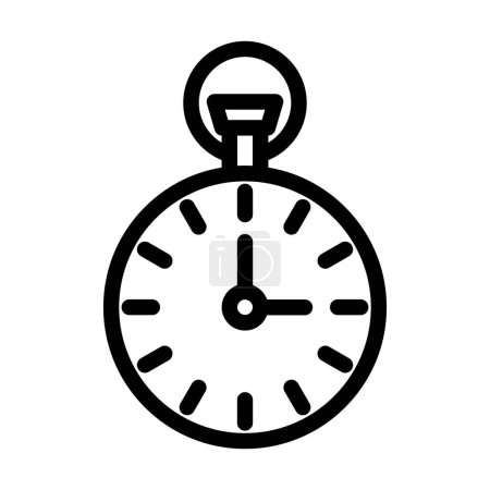 Ilustración de Reloj de bolsillo Vector línea gruesa icono para uso personal y comercial - Imagen libre de derechos