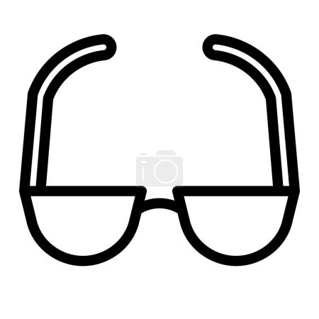 Illustration for Reading Glasses Vector Thick Line Icon For Personal And Commercial Use - Royalty Free Image