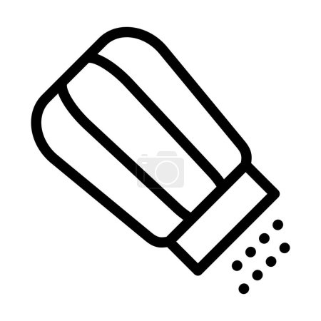 Illustration for Salt Vector Thick Line Icon For Personal And Commercial Use - Royalty Free Image