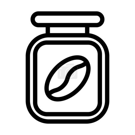 Illustration for Coffee Bottle Vector Thick Line Icon For Personal And Commercial Use - Royalty Free Image