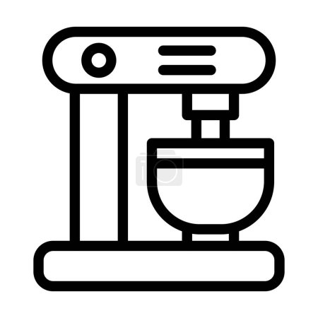 Illustration for Mixing Machine Vector Thick Line Icon For Personal And Commercial Use - Royalty Free Image